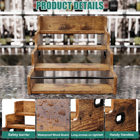 KLM capacity up to 13 bottles with stepped tiers for clear visibility