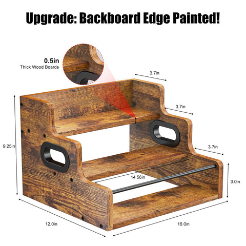 KLM mini bar shelf stand fits compact kitchens, keeping spirits within arm's reach.