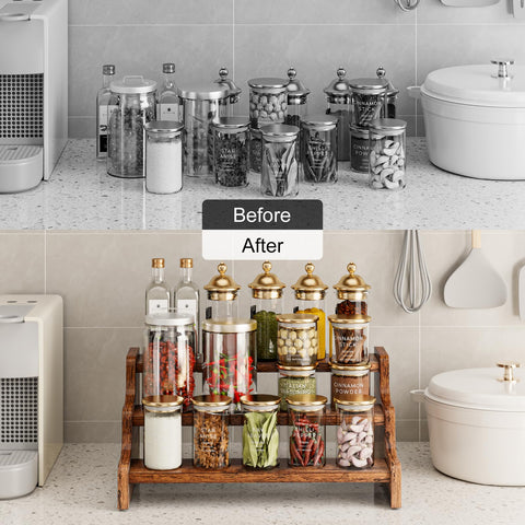KLM 3-tier rack stores baking supplies within easy reach