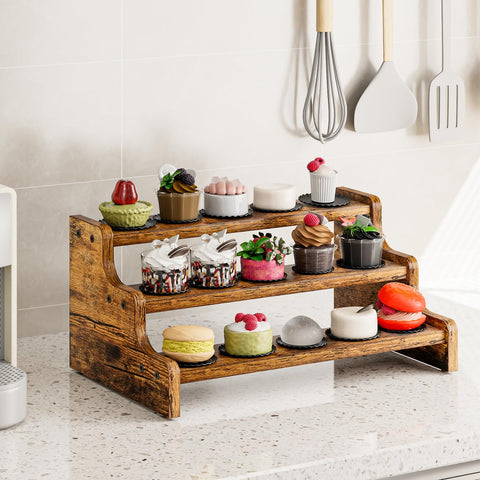 KLM spice rack elevates visibility with raised tiers for easy label reading