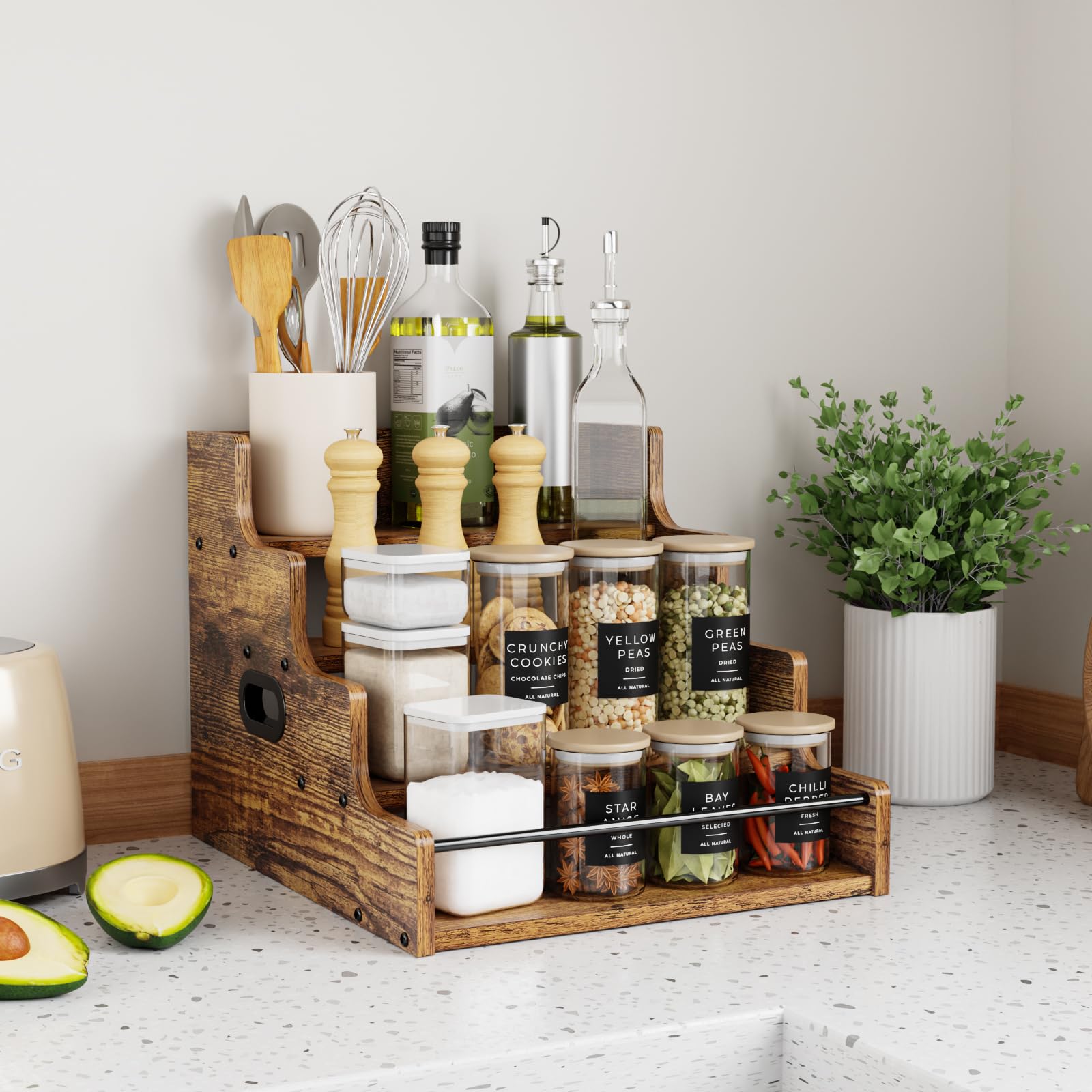 KLM stepped tier display provides clear visibility for every bottle