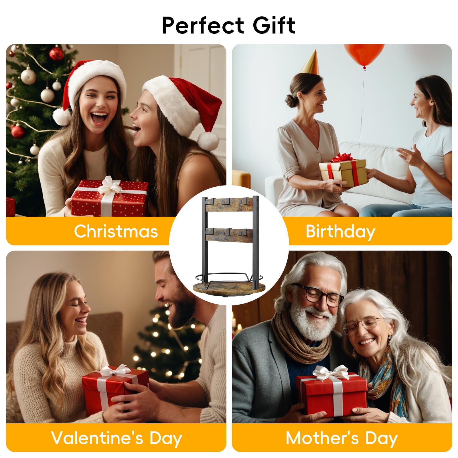 KLM easy-to-reach mug display setup for coffee station