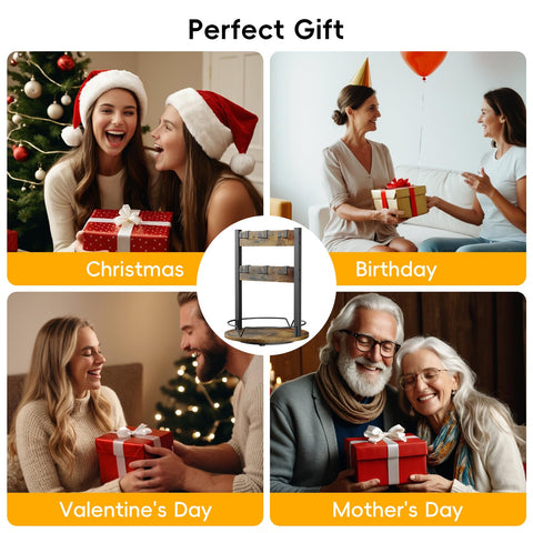 KLM easy-to-reach mug display setup for coffee station