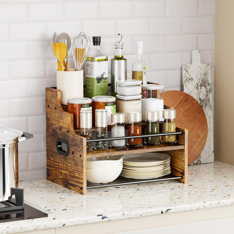 KLM shelf with metal rails prevents items from falling during use