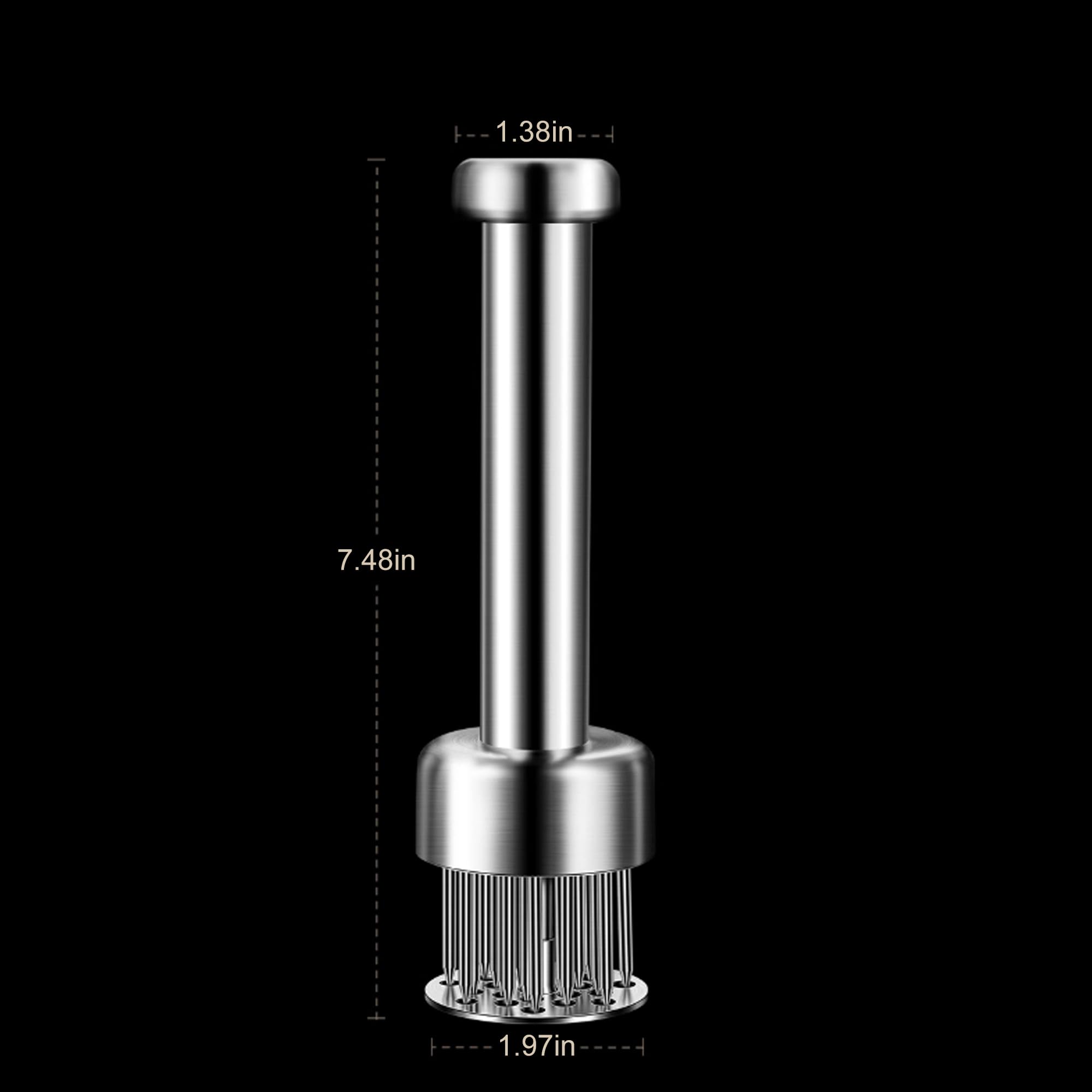 Kloahmo needle close-up with sharp tips for efficient tenderizing