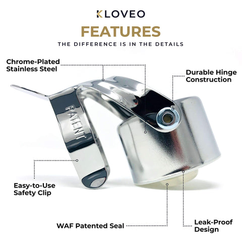 KLOVEO self-tightening seal demonstrates advanced design for sparkling wine