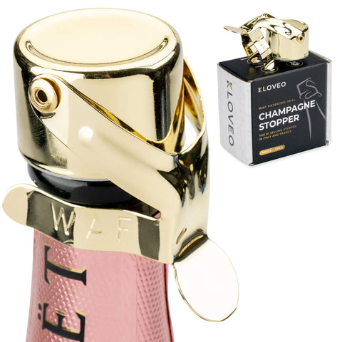 KLOVEO WAF champagne stopper, Italy-made design seals fizz for longer freshness