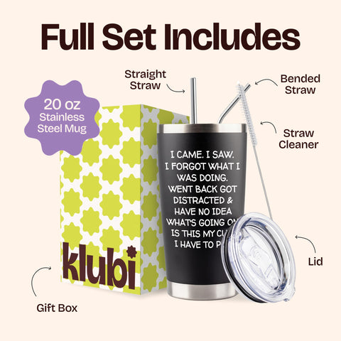 KLUBI tumbler close-up showing stainless steel build