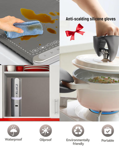 KLUCZ nano silicone surface is compact and easy to store when folded.
