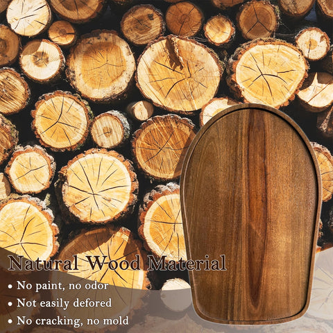 Klxuyuo acacia wood mat keeps mixer ready in a compact storage space