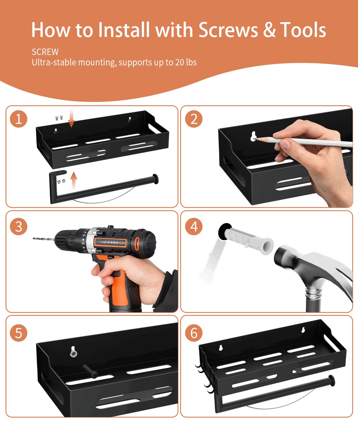 KLYLVENNE four removable hooks for utensils and accessories
