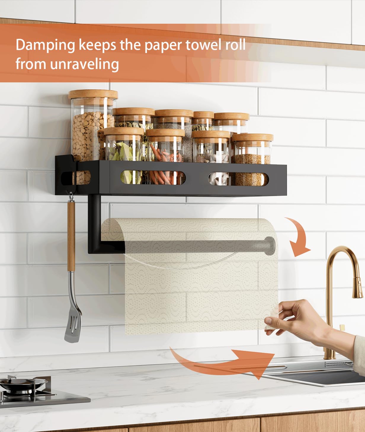 KLYLVENNE one-hand tear mechanism for quick, clean towel access
