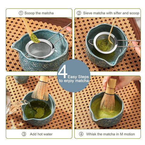 Klyoca ceramic scoop stand dries and stores accessories neatly.