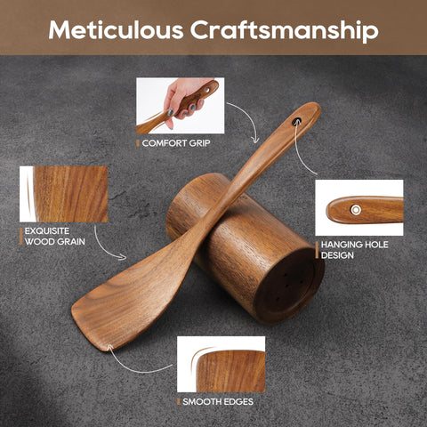 KLYRO wooden spatula durable for everyday stirring and mixing