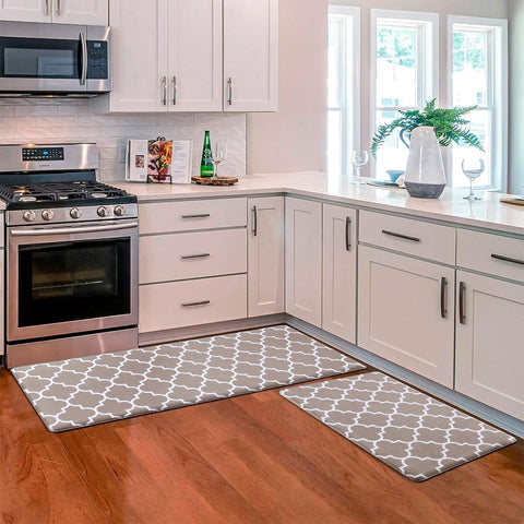 KMat anti-fatigue-foam kitchen mat offers comfortable standing support for long cooking sessions.