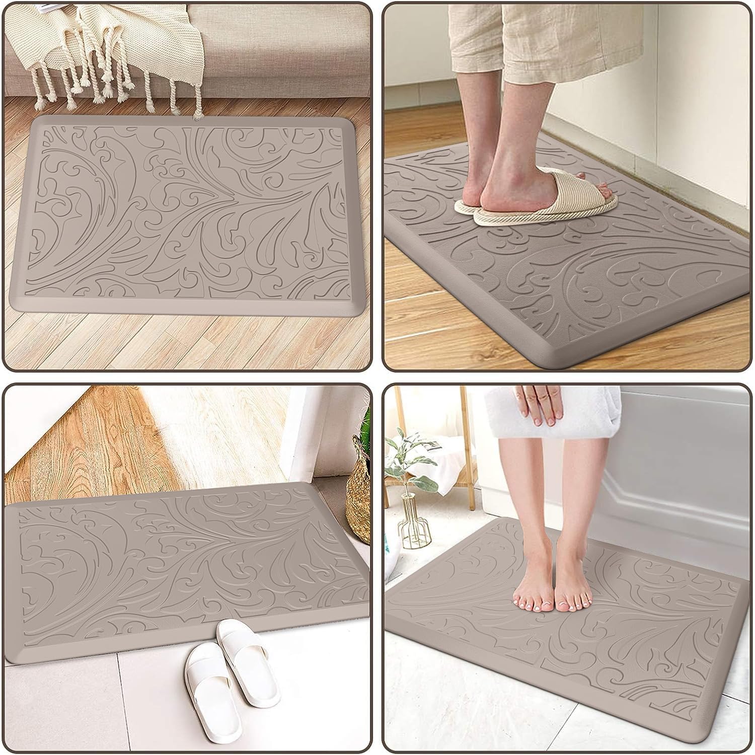 KMAT Kitchen Mat beveled-edge design reduces trip risk while cooking
