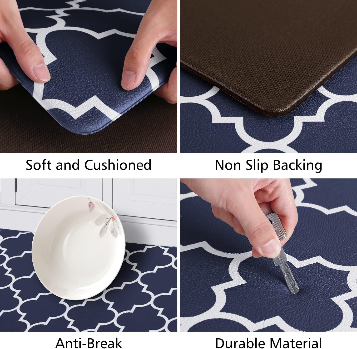 KMAT blue anti-fatigue foam mat offers extended standing support