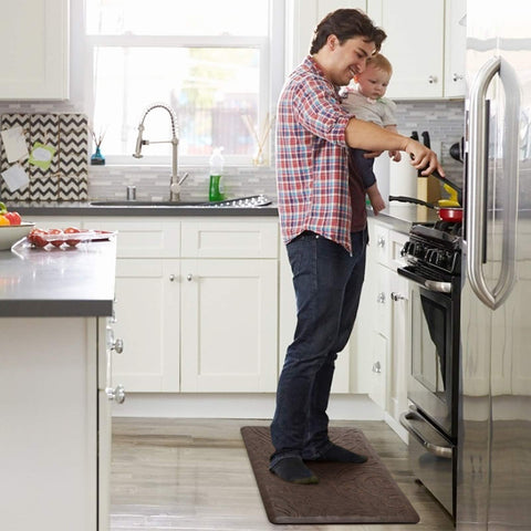 KMAT Kitchen Mat easy-clean surface keeps maintenance simple after cooking