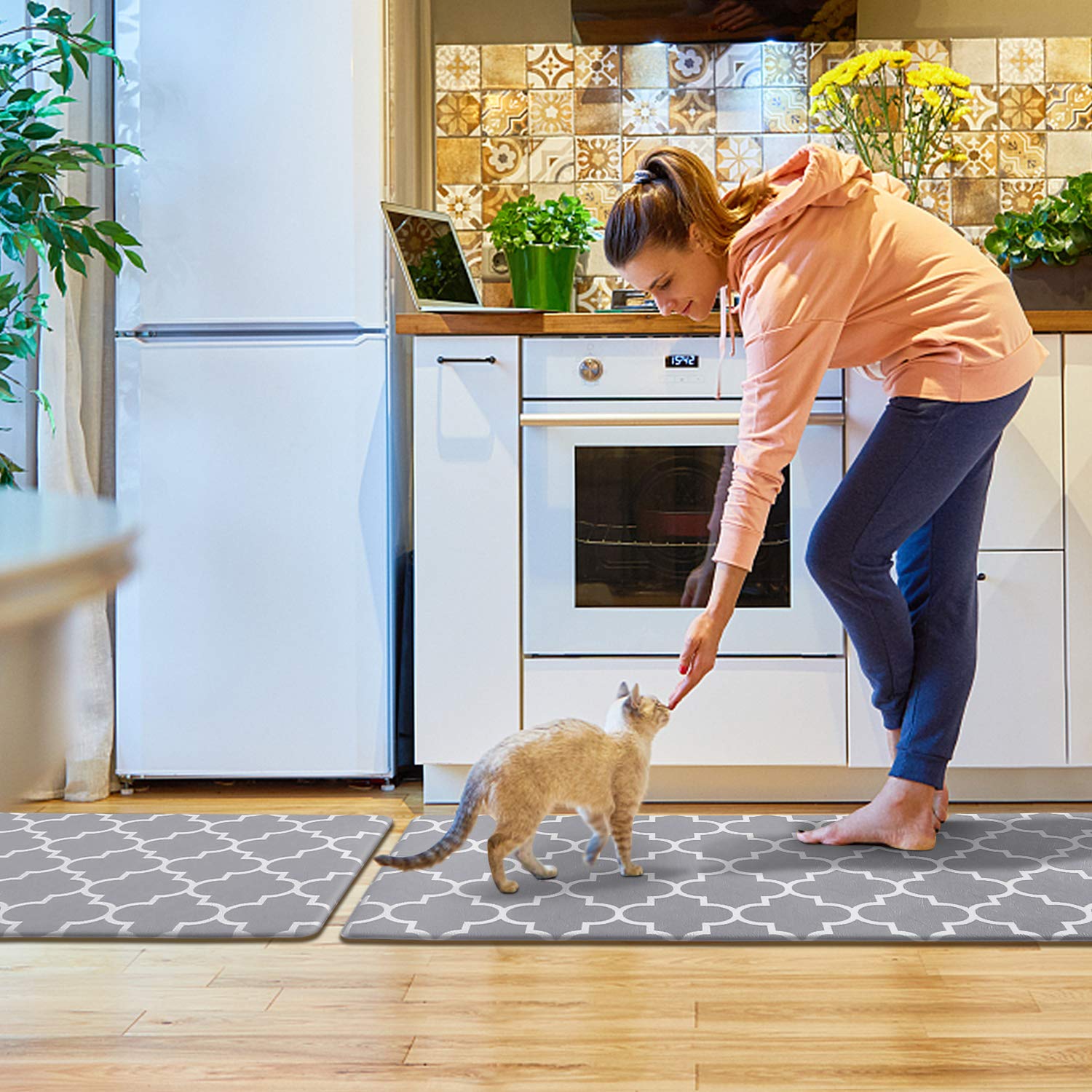 KMAT kitchen mat-small-rectangle-29in fits in front of sinks and counters.