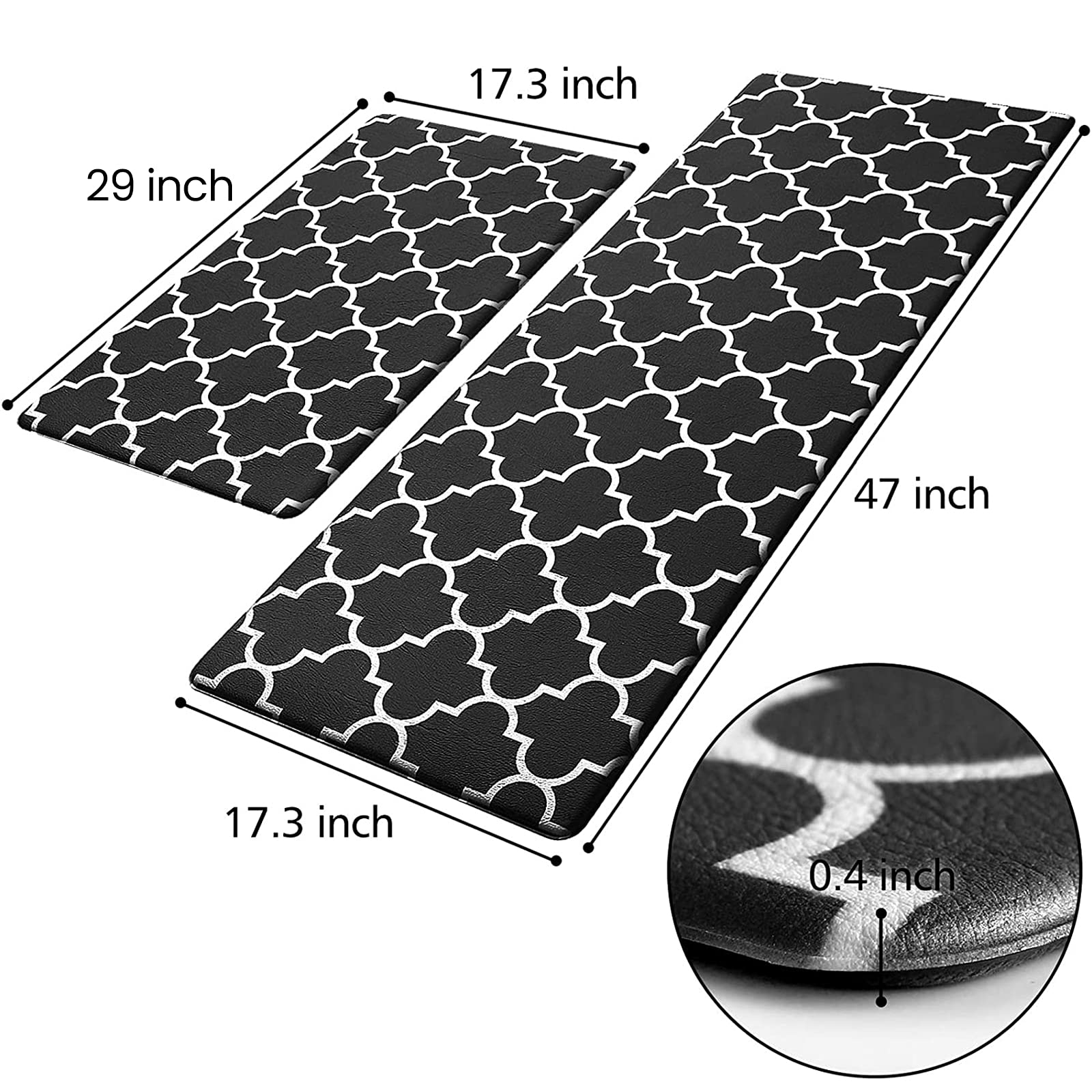 KMAT kitchen mat textured top provides non slip stability on smooth floors