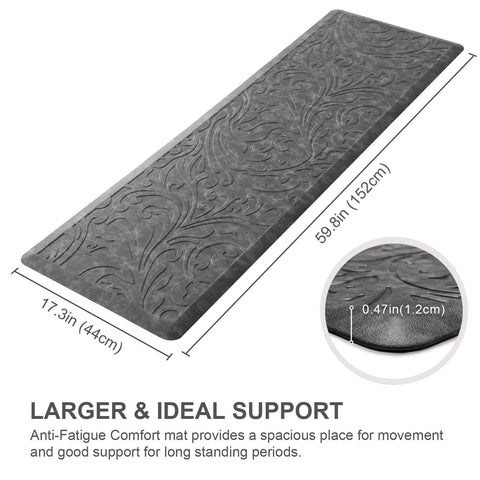 KMAT kitchen mat with waterproof top surface for easy cleaning.