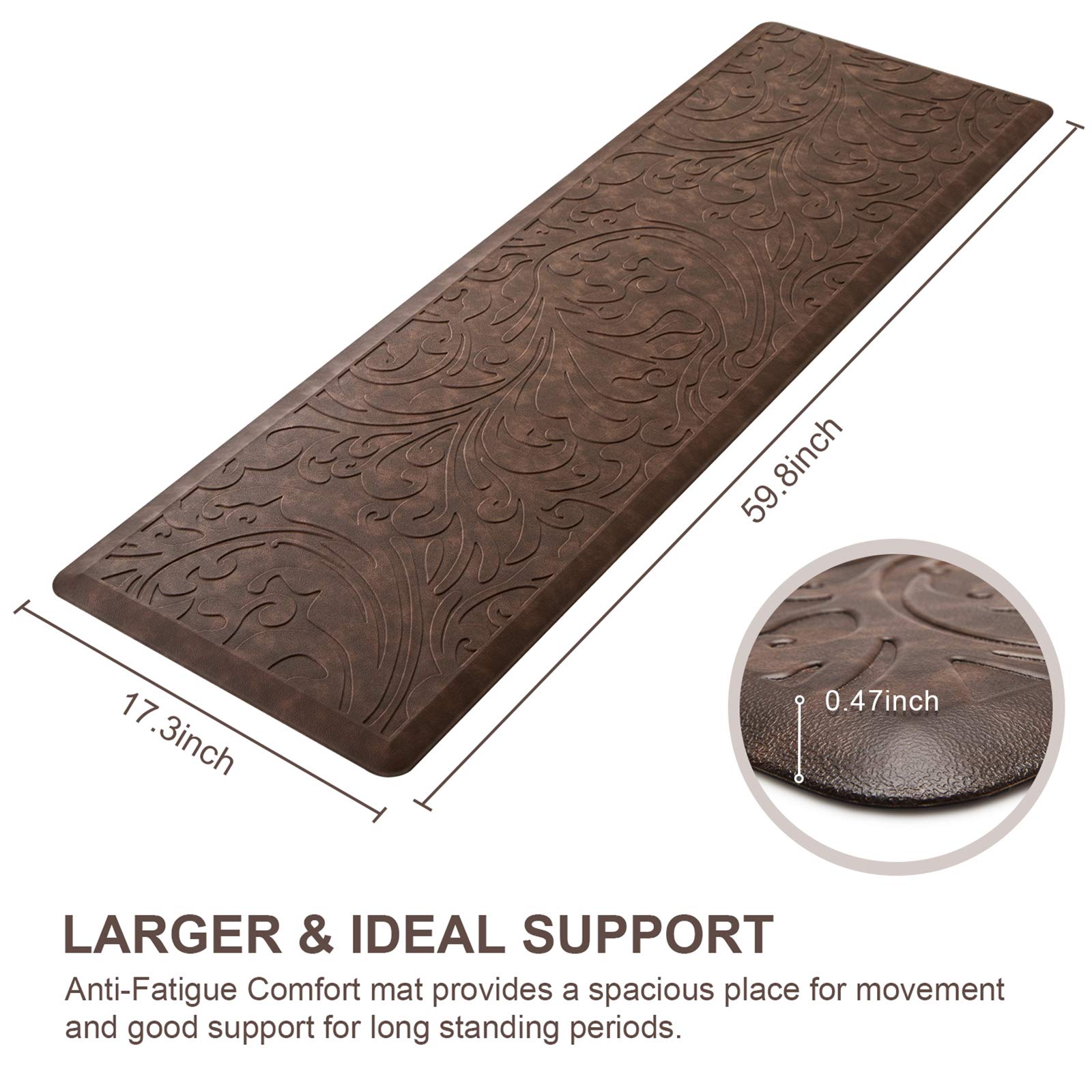 KMAT waterproof top texture shown for easy cleanup after spills