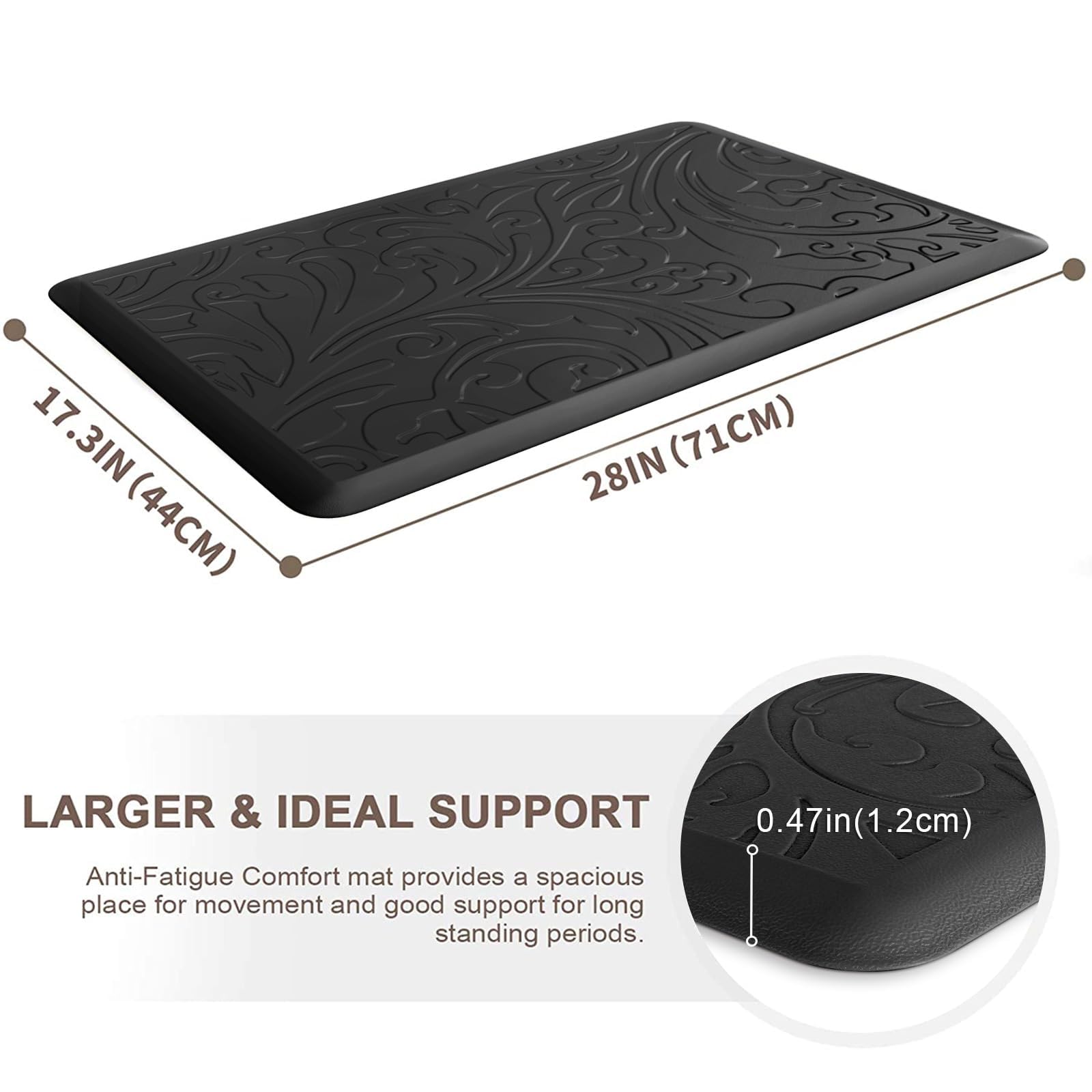 KMAT waterproof top surface resists spills to keep floors dry.