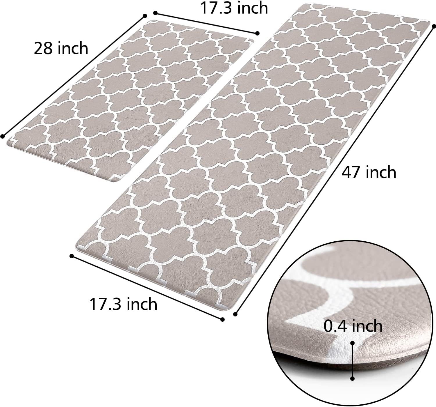 KMat waterproof-top kitchen mat keeps surfaces protected and easy to clean.