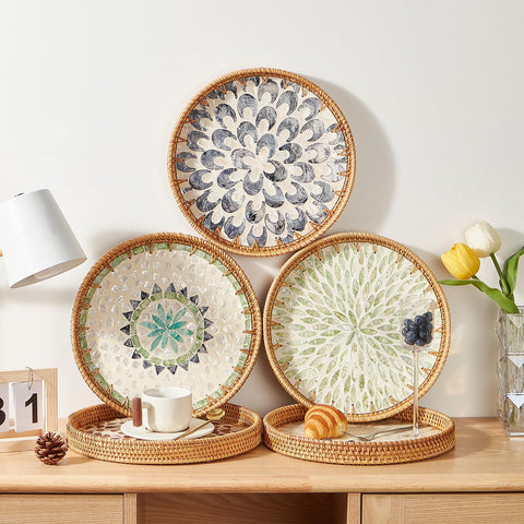 Kmelep wall hanging tray adds artful storage to any room.