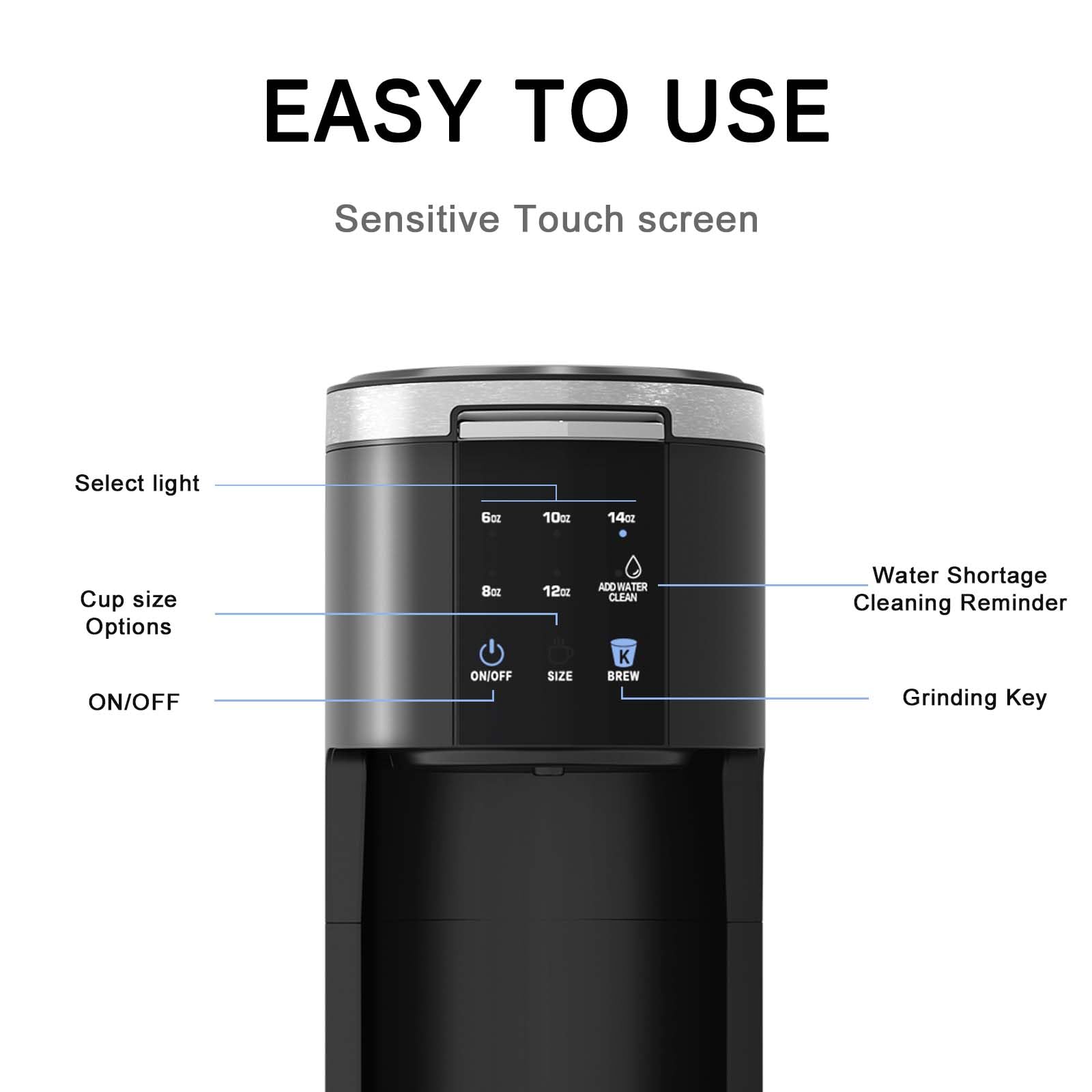 Kndko auto shut-off feature image suggests energy saving after brewing.