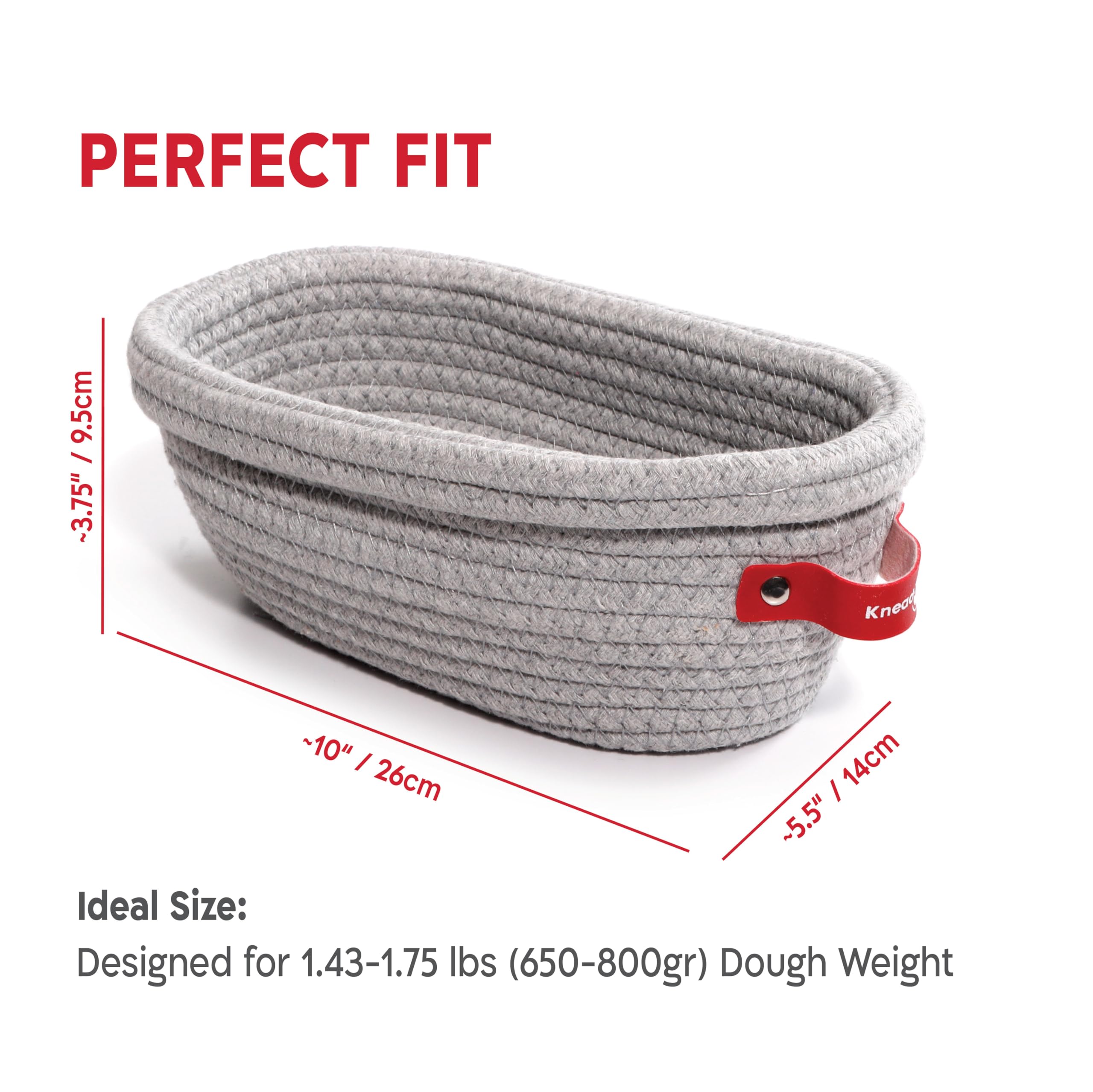 KNEADACE banneton kit is washable, making care quick and simple
