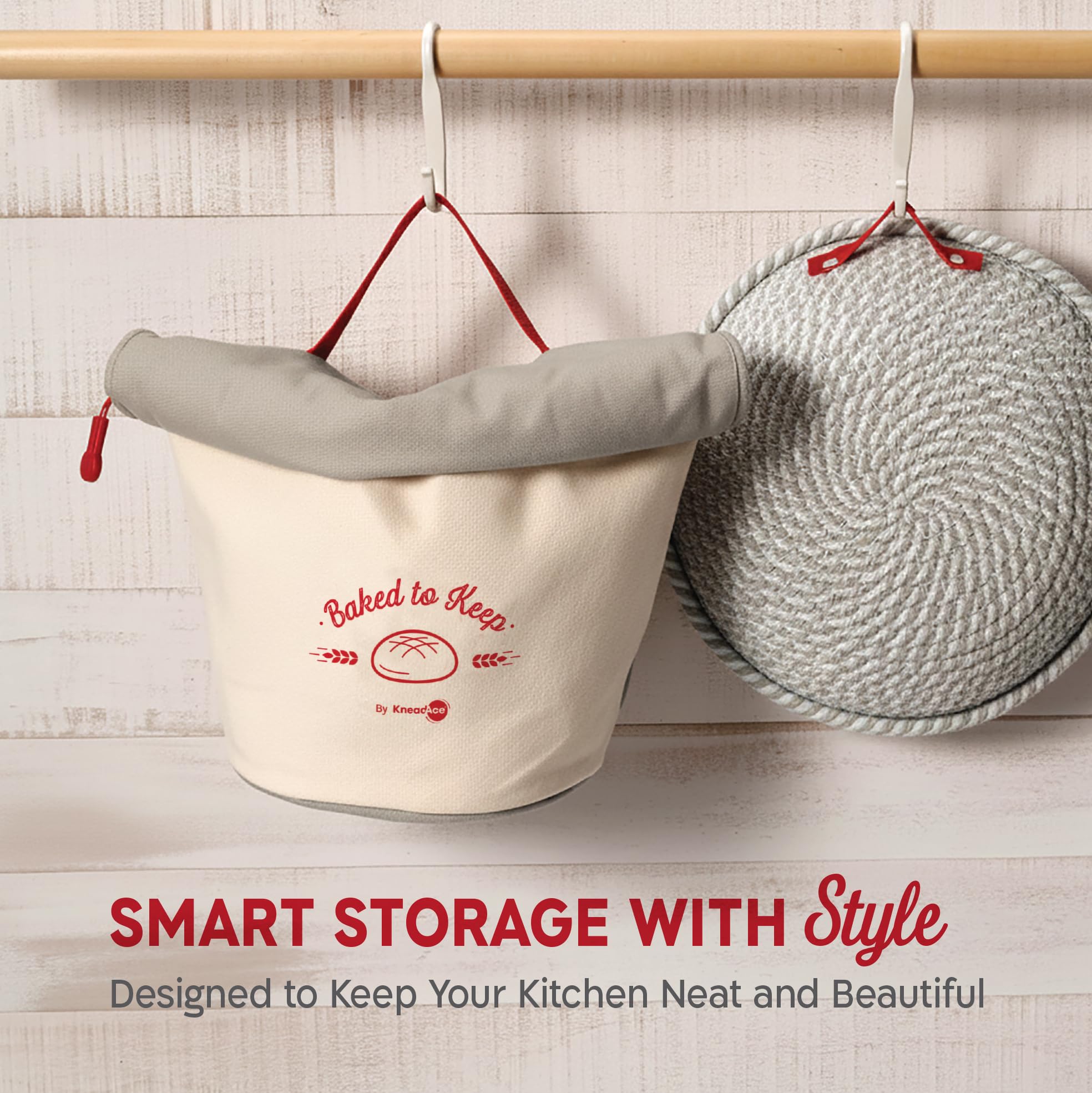 KNEADACE eco-friendly reusable bread bag alternative to plastic