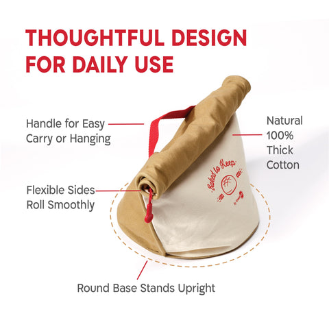KNEADACE bread bag zipper closure demonstrates secure freshness