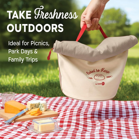 KNEADACE Bread Bag suitable for freezing loaves without freezer burn