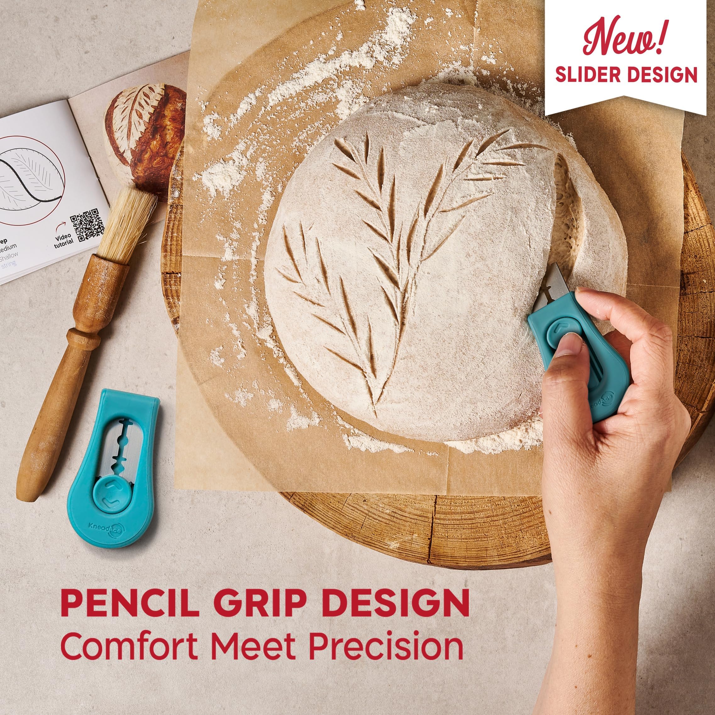 KNEADACE ergonomic handle provides comfortable grip during scoring sessions
