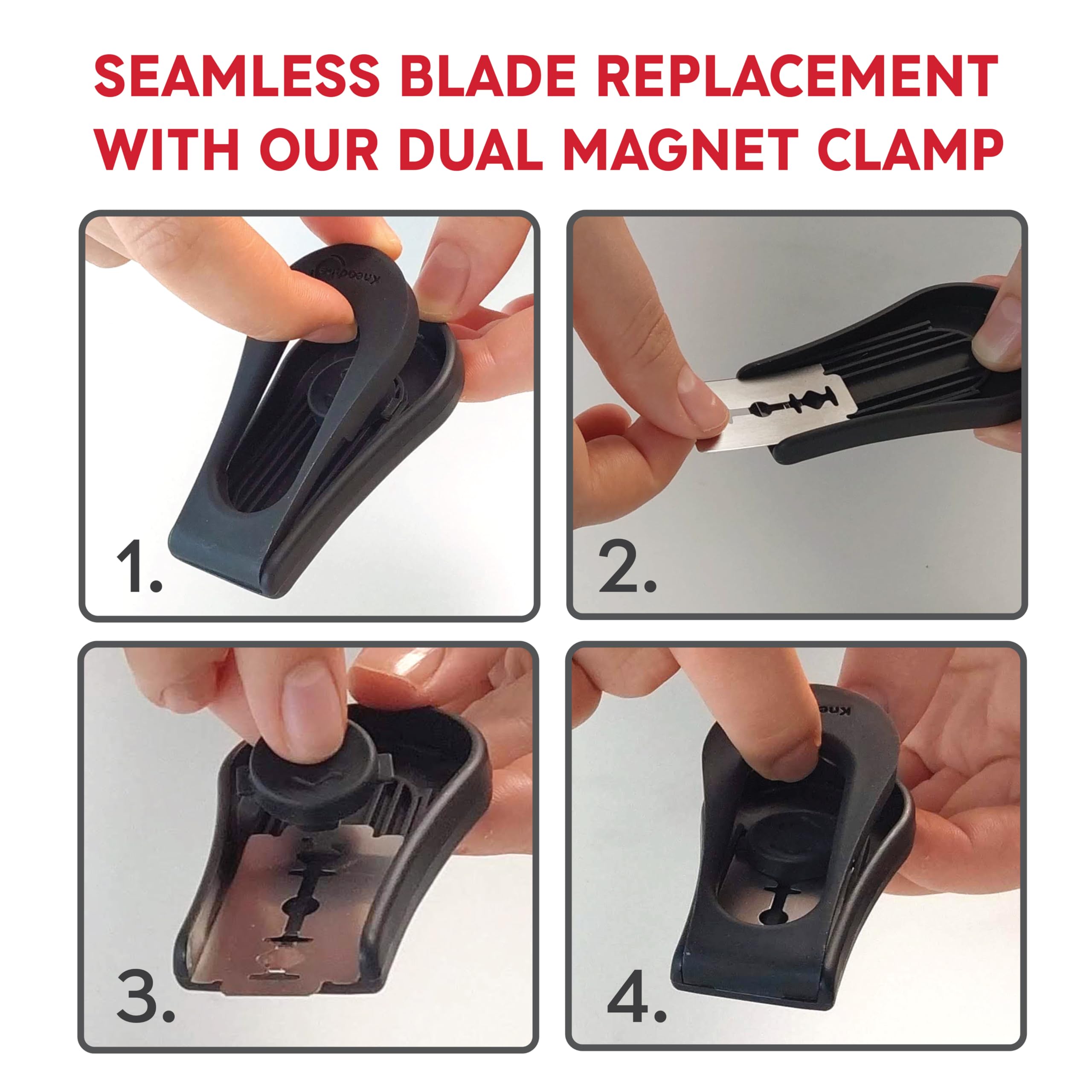 KNEADACE magnetic storage keeps the tool handy on metal surfaces