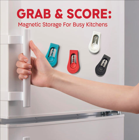 KNEADACE magnetic storage on metal surfaces keeps tools handy.