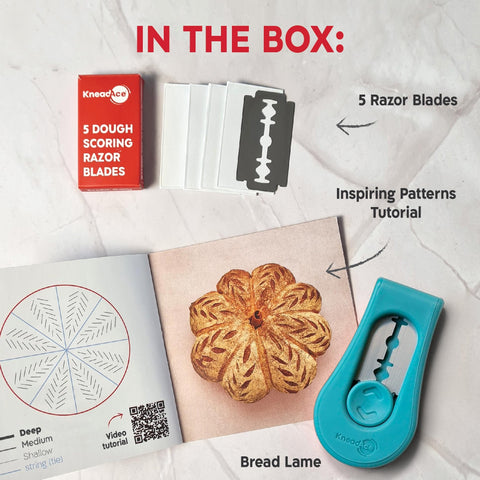 KNEADACE pattern booklet showing creative crust designs for breads