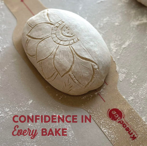 KneadAce silicone bread sling nonstick surface reduces sticking during transfer