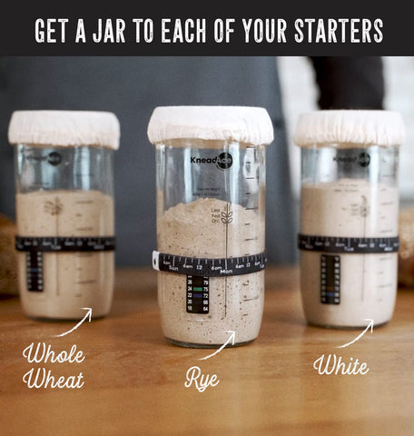 KneadAce metal lid provides secure, long-lasting storage for starter.