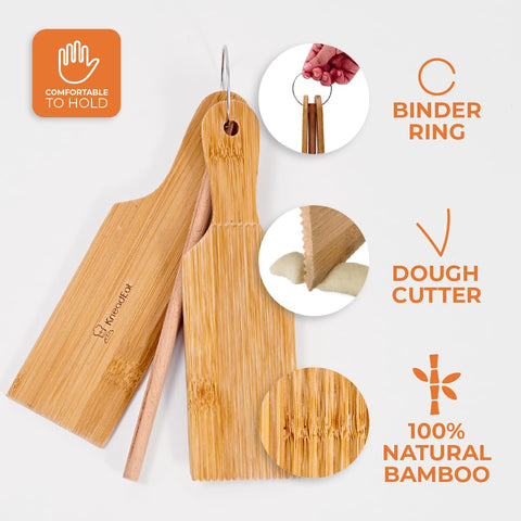 KneadEat gnocchi edge paddle for precise dough cutting.
