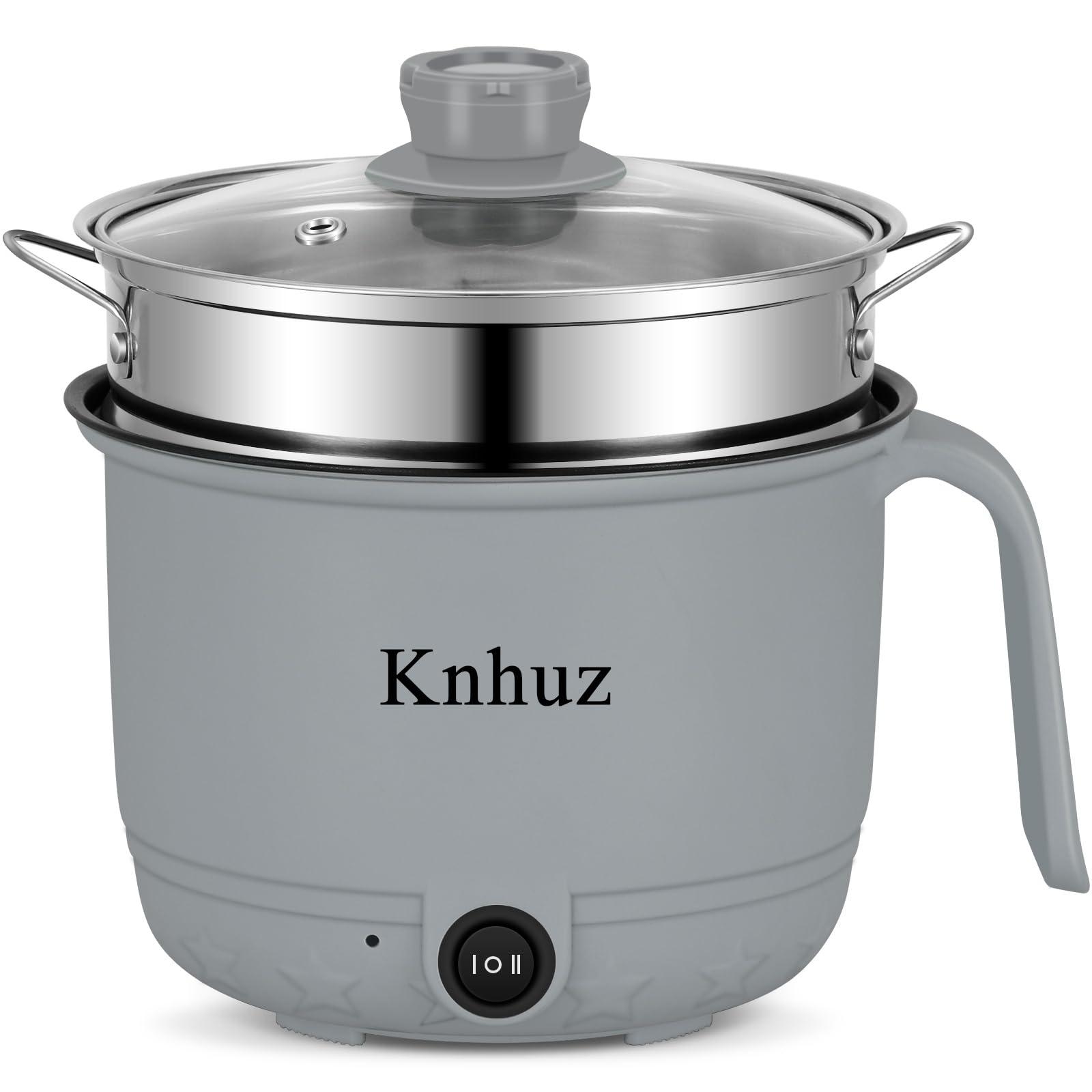 Knhuz tempered glass lid provides clear visibility and reduces splatter.