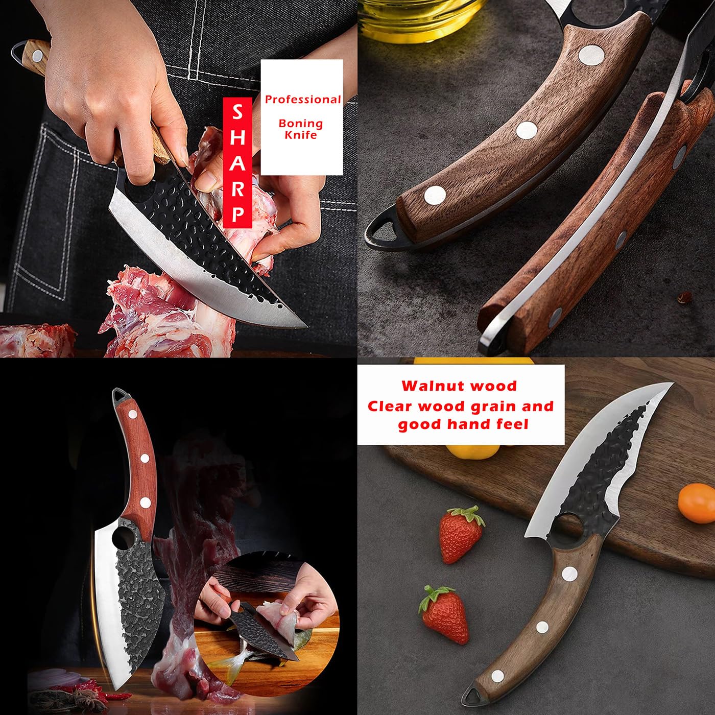 KNIFAST leather sheath included keeps blades safe between uses.