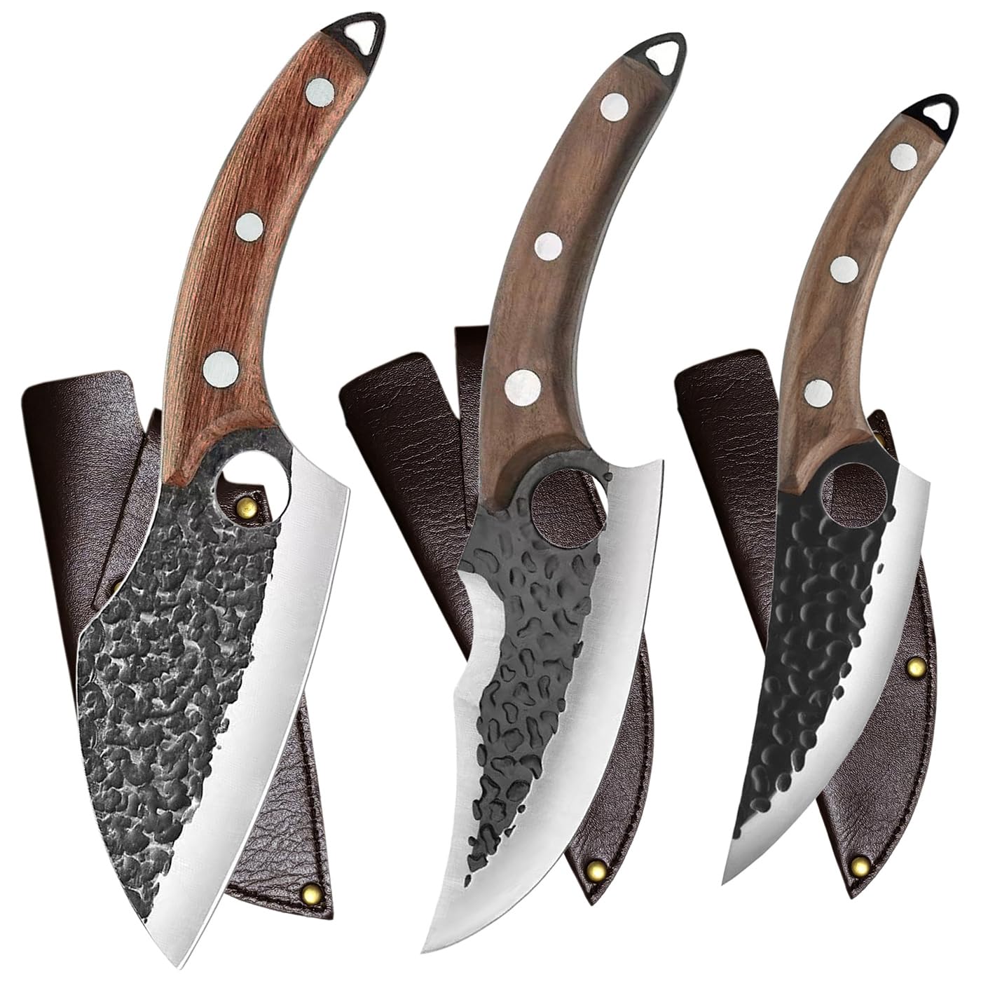 KNIFAST handmade forged kitchen knife set main blade for precise slicing.