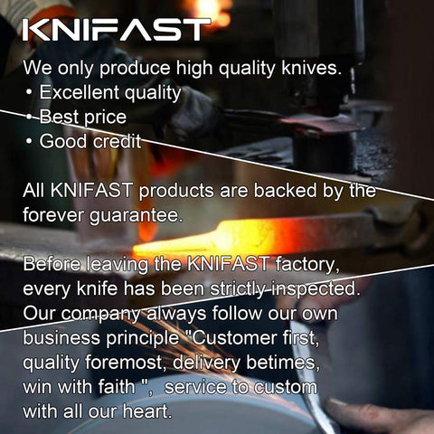 KNIFAST Serbian Chef Knife manganese steel builds durable kitchen performance.