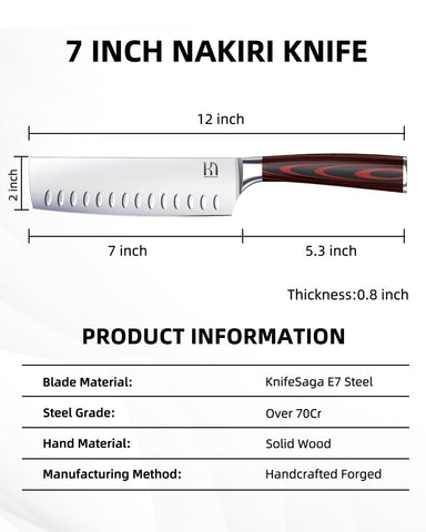 KnifeSaga Nakiri maintains long-lasting sharpness for faster prep work