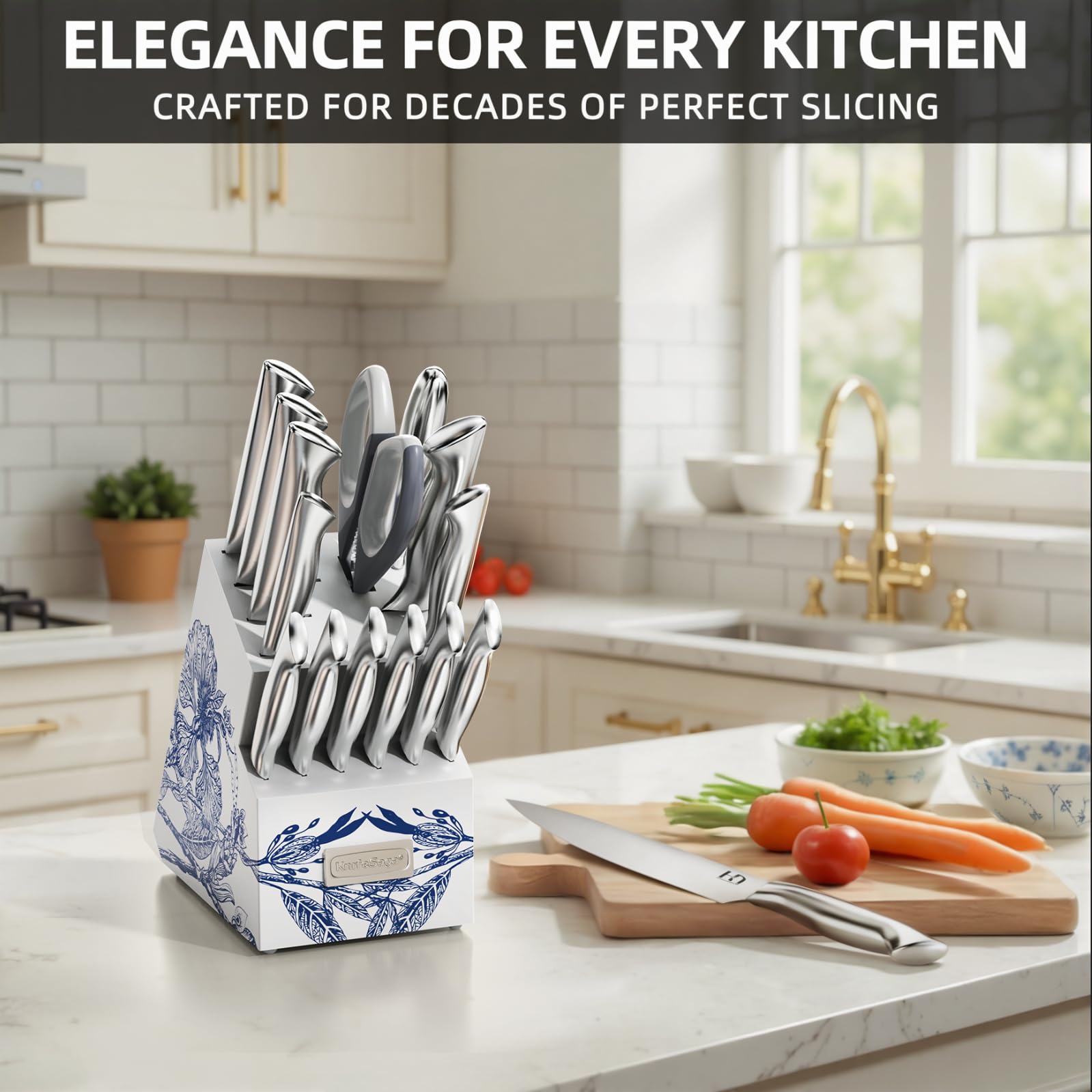 KnifeSaga Phantom Iris X5 carving knife for roast perfection