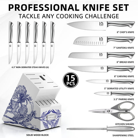 KnifeSaga Phantom Iris X5 santoku knife for versatile chopping