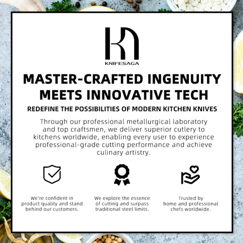 KnifeSaga 4.5-inch steak knives deliver table-ready portions.