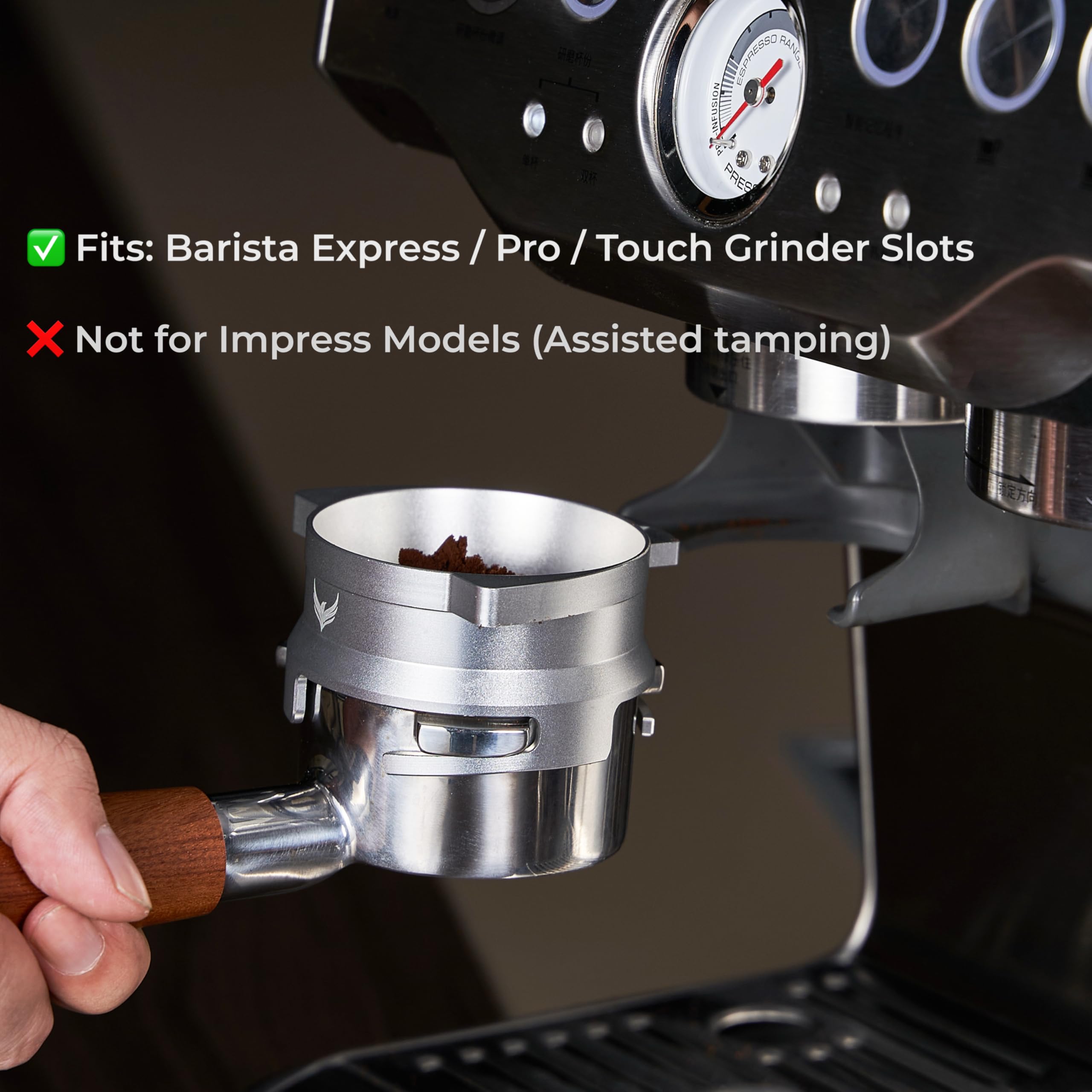 KNODOS Breville 54mm portafilter compatibility for a smooth setup.